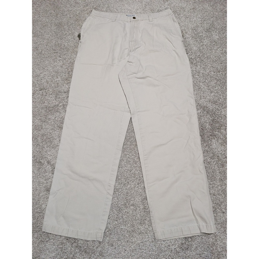 Columbia Pants Mens 34x30 Tan Canvas Utility Straight Leg Zipper Pocket Gorpcore